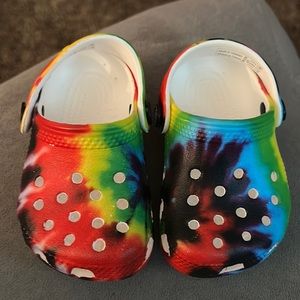 Tye dye crocs